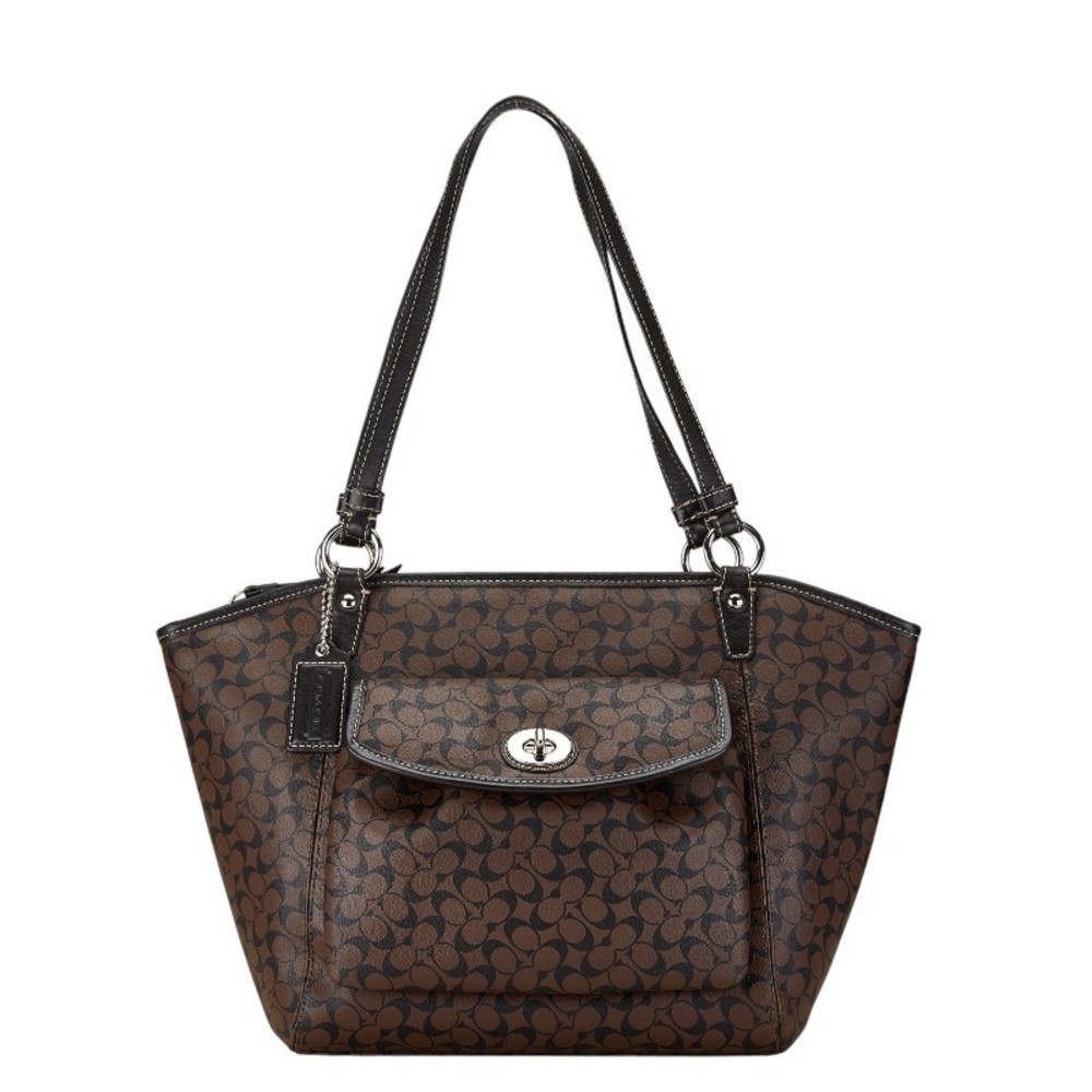 Coach Coach Mini Signature Leather Tote Bag F15135 Leather Tote Bag F15135
